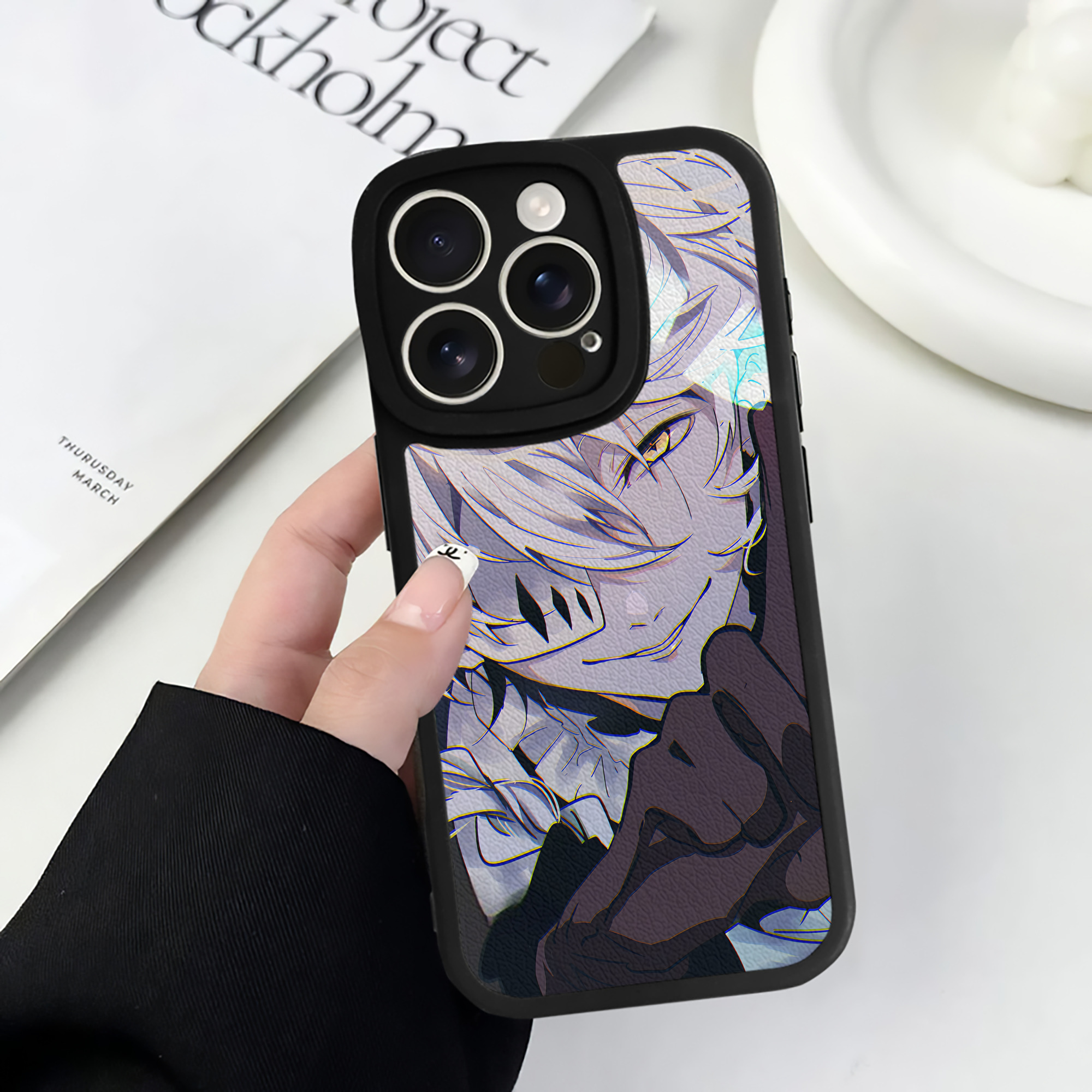 （画像用） 文豪ストレイドッグス Bungo Stray Dogs 【iPhone 16シリーズ対応】シリコンスマホケース（レザー調） 材質：シリコン